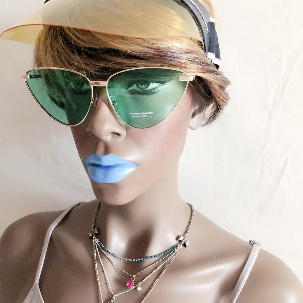 Green Cat Eye Sunglasses